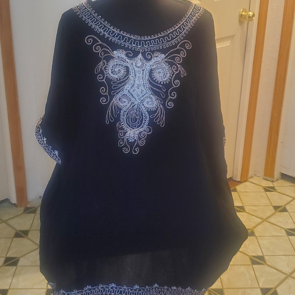 Ok Mike Tunic Shirt One Size black and silver
